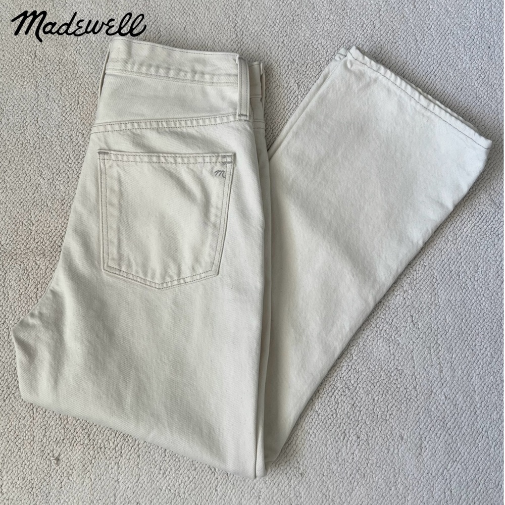 MADEWELL  Retro Crop Bootcut Jeans | Color: White (ecru) | Size: 24